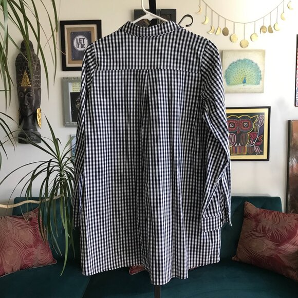 Comfy USA Black and White Checkered Tunic - Picture 3 of 4